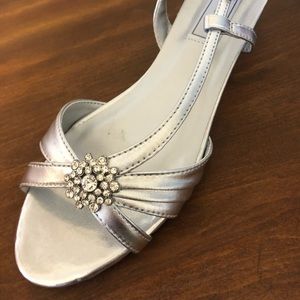 Dressy silver sandals